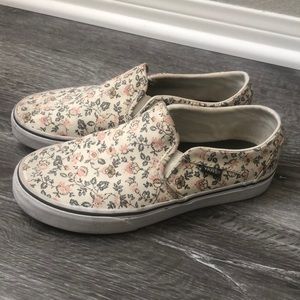 Vans  floral slip-on size 6
